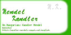 mendel kandler business card